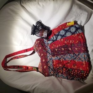 2 items Handmade Cotton Indian Style Purse and Bracelet